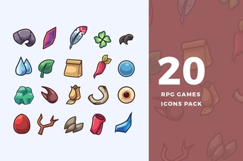 20 RPG Games Icons Pack