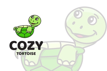 Cozy Tortoise Cute Logo Template
