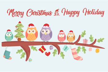 Merry Christmas and Happy Holiday Background