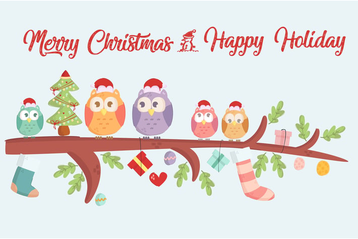 Merry Christmas and Happy Holiday Background