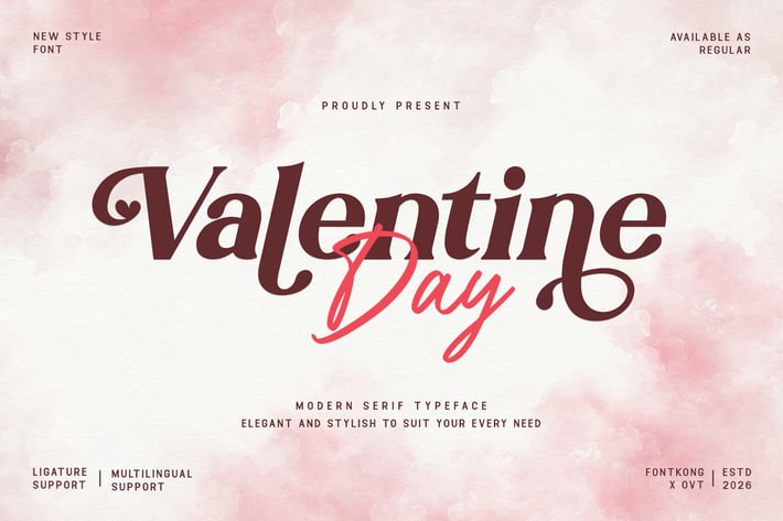 Valentine Day - A Modern Serif Typeface