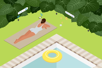 Smart Home Garden Isometric Illustration