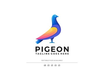 Pigeon Gradient Colorful Logo
