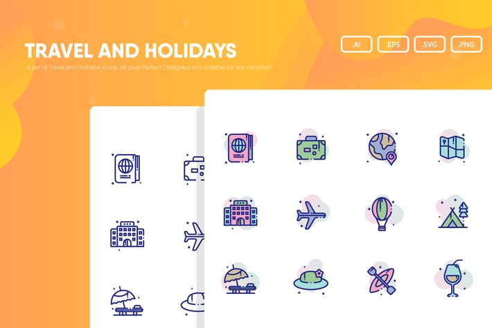 Travel and Holidays Icon Pack