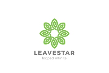 Logo Flower Leaves Star Infinity Loop Leaf
