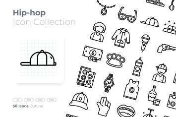 Hip Hop Outline Icon