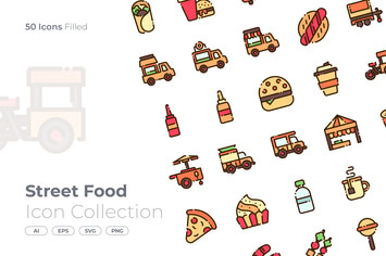 Street Food Filled Icon
