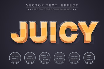 3D yellow - editable text effect,  font style