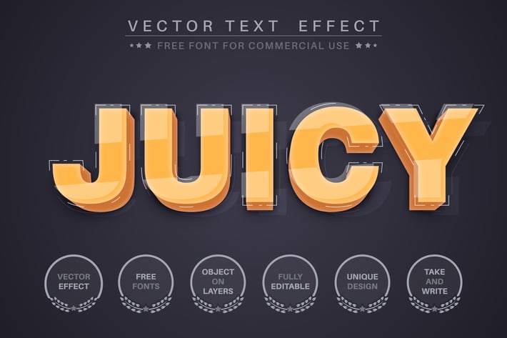 3D yellow - editable text effect,  font style