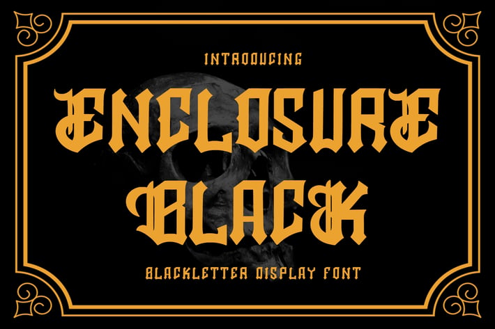 EnclosureBlack - Blackletter Display Font