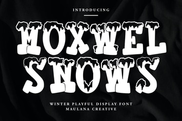 Moxwel Snows Winter Playful Display Font