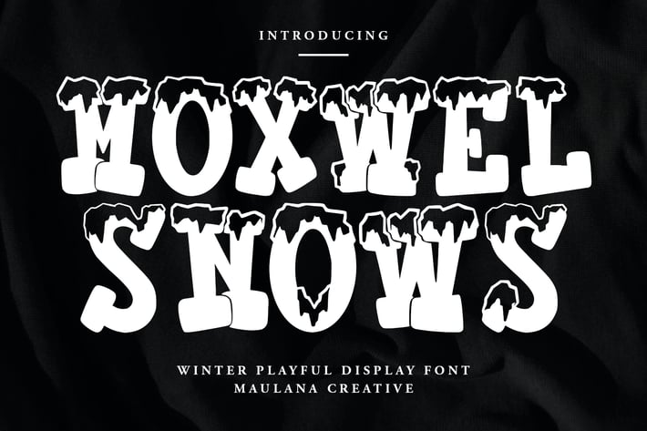 Moxwel Snows Winter Playful Display Font