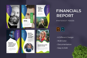 Financials Report | Pinterest Post Template