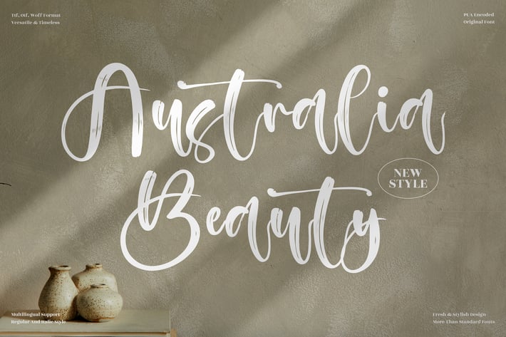 Australia Beauty Brush Script
