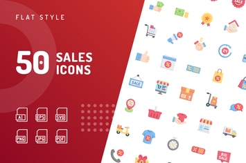 Sales Flat Icons