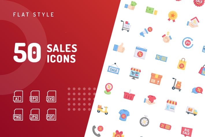 Sales Flat Icons