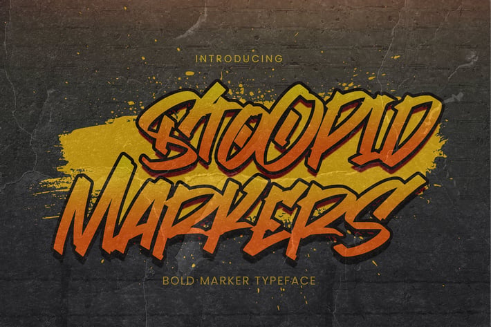 Stoopid Markers - Bold Market Typeface