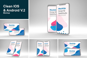 Clean IOS & Android V.2 Mockup