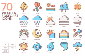 70 Weather Icons