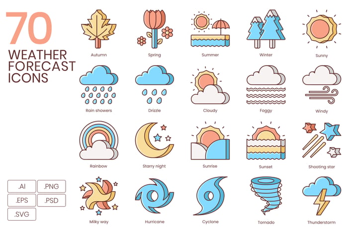 70 Weather Icons