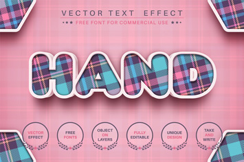 3D craft - editable text effect, font style