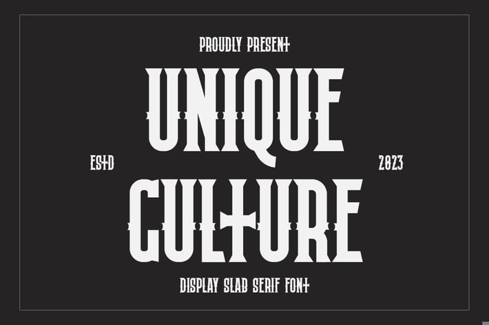 Unique Culture – Western Slab Serif Display Font