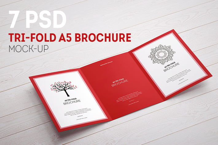 Tri-Fold Brochure A5 Mock-up