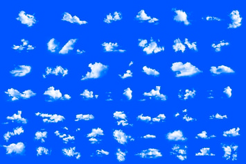 50 Pieces Dreamy Soft Clouds Photoshop Set 