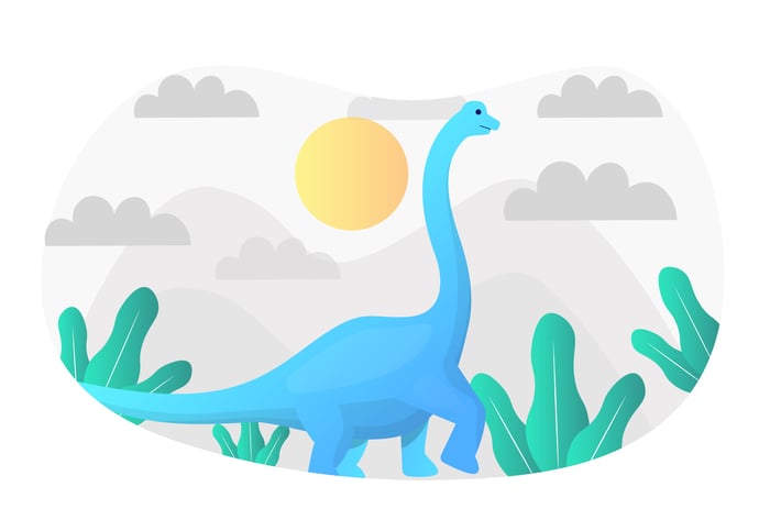 Brachiosaurus Flat Illustration