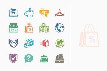 E-commerce Icons Set 5 - Colored Series