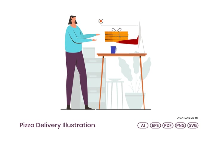 Pizza Delivery Illustration