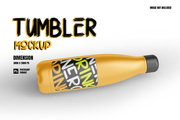 Tumbler Steel Bottle - Mockup