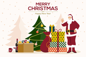 Holiday greeting cards, Happy Holidays banners