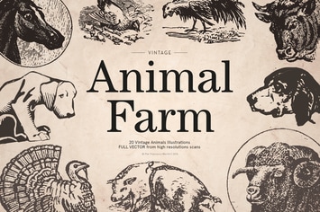 Vintage Animal Farm Illustrations