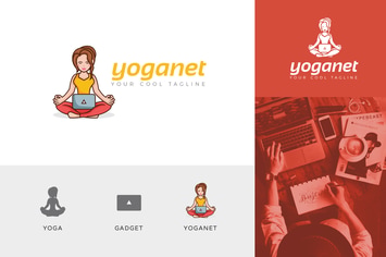 Yoganet Wellness Corporate Logo Vector Template