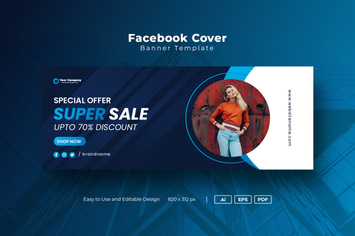 Fashion Sale Facebook Cover Banner Template
