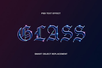 Holographic Glass Text Effect