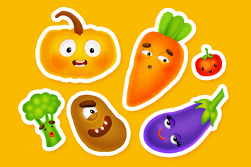 Garden Characters Doodles