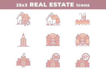 25 Real estate and Houses Icons