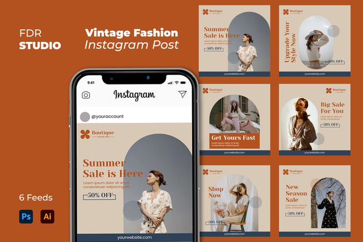 Vintage Fashion Instagram Post