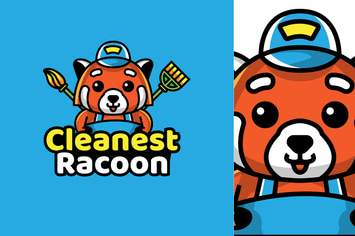 janitor racoon - Mascot & Esport Logo
