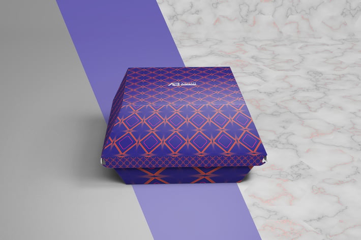 Paper Burger Box Mockup