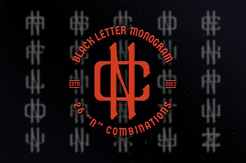 N Black Letter Monogram Logo Vol.3