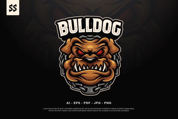 Mascot Logo Bulldog Character Design