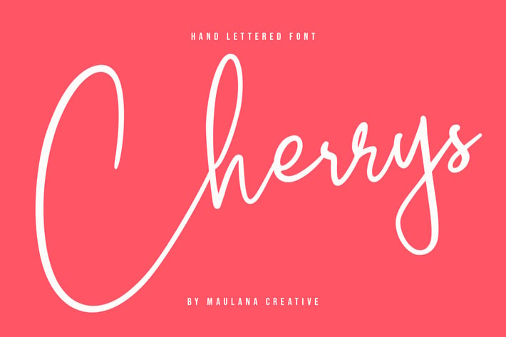 Cherrys Hand Lettered Script Signature Font