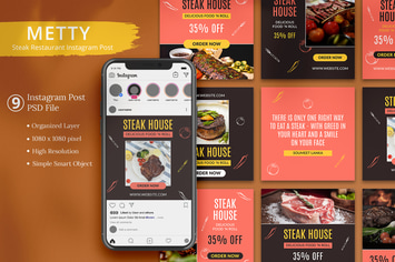 Metty - Steak Restaurant Instagram Post