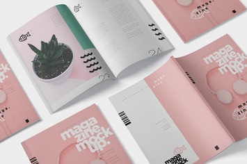 Magazine Mockup - US Letter 8.5x11 Inch Size
