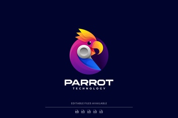 Parrot Gradient Colorful Logo