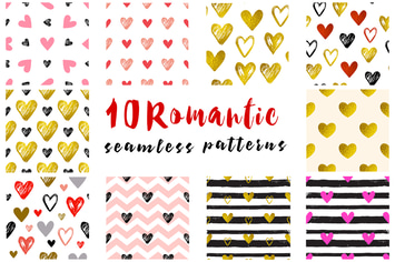 Romantic Seamless Patterns