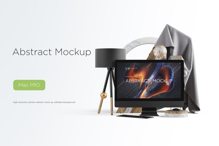 Abstract Mockup iMac Pro Max vol.04